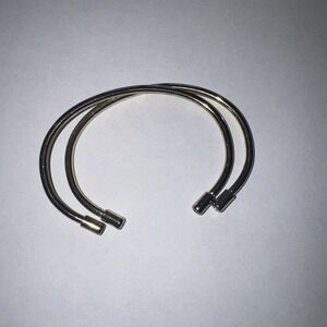 Women's Simple Gold Cuff Bracelet Pair Stainless Steel Fashion Jewelry